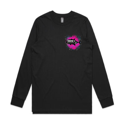Unisex pink and blue splatter long sleeve (men’s sizing) Thumbnail