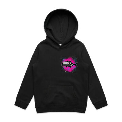 Unisex pink and blue splatter hoody kids Thumbnail