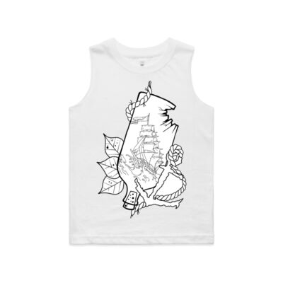 Ship in a bottle unisex kids tank  Thumbnail